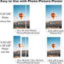 JCJMY 24x36 Picture Frame with 20x30 Mat, Display Photo 20x30 with Mat or 24 x 36 Without Mat, Wall Hanging Large 24 by 36 Poster Frame with Plexiglass, White
