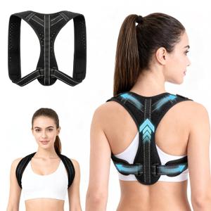 Posture Corrector for Men and Women, Adjustable Back Brace Straightener, Breathable Shoulder, Neck, Clavicle & Mid-Back Support, Relieve Slouching, Hunching, and Back Pain,One Size (M)