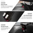 2 x Double Car Headrest Hooks - 2 Pack Car Seat Hooks for Purses, Bags Grocessories, and Handbags, Sturdy&Easy to Use, Car Back Seat Organizers Car Accessories (Black)
