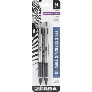 Zebra Pen M-301 Stainless Steel Mechanical Pencils, 0.7 mm, (Pack of 1,2 Count Total)