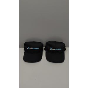 2 black just storage adjustable hats