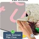 Bath Mat, Bathroom Mat Rugs Super Absorbent Shower Mats Non Slip Quick Dry Thin Rubber Mats for Bathroom Floor Fit Under Door, Shower Rug for Bathtub, Shower, Beige (2'3" x 1'5" (Rectangular), Rectangle Pink-grey)