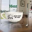 Funny Golfer Mug - Fathers Day Golf Gifts for Dad, Men, Husband, Unique Golf Gifts for Dad from Son Daughter, 16oz (Best Dad by Par)