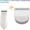 2 Pack Professional Peanut Clipper/Trimmer Snap On Replacement Blades #2068-300 - Compatible with Wahl Peanut Hair Clipper/Trimmer, White