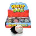 Kicko Practice Baseballs on Elastic Cord - 12 Pack - 2.25 Inch - Reactive Wrist Balls for Spring Training, Fun Outdoor Activity for Kids, Boy or Girl, Dog Toys, Party Favor, Carnival Prize, and More