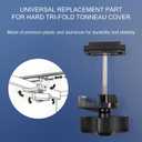 DICMIC Truck Tonneau Cover Replacement and Accessories Part Kit for Hard Tri-fold & Quad-fold Truck Bed Cover Include Nut, T-Bolt and Tonneau Cover Clamp, 4X Rear Clamp