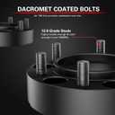 CKAuto 4 Pack 6x5.5 Hub Centric Wheel Spacers, 1.50" 6x139.7mm Wheel Spacers, 106.1mm Center Bore with M12x1.5 Studs