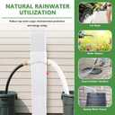 Downspout Diverter, Pathneer Rain Barrel Diverter Kit Fits for 3"x4" Downspout, Rainwater Collection System with Dual Outlet Design and 5ft Extension Tube, Diverts Water into Rain Barrel
