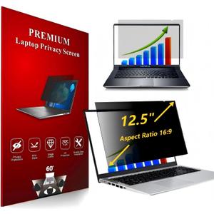 12.5 Inch 16:9 Computer Privacy Screen Filter for Monitor - Privacy Shield and Anti-Glare Protector