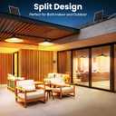 Solar Shed Light Indoor Outdoor, Dual Lamp Warm White Daytime Available Pendant Light with Pull String, Dusk to Dawn, 3 Lighting Modes Solar Lights Indoor, Waterproof for Barn, Gazebo, Shop