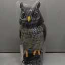 Large Solar Owl with Motion Detector, Flashing Eyes, Spinning Head, Realistic Hooting and Silent Mode, Garden Owl, Outdoor Statue, Decoration for Home, Garden, Patio and Fence