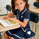 Move Dance Toddler Girl Sporty Dress Summer Clothes Kids Casual Sundress with Bag 2-7 Years (Blue)