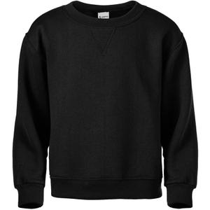 Soffe boys Classic Midweight Fleece Crew Sweatshirt (Medium, Black)