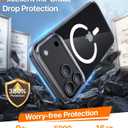 Magnetic for iPhone 17 Pro Max Case,[Anti-Slip][Compatible with MagSafe][Military Grade Drop Protection] Shockproof Protective Translucent Matte Phone Case for iPhone 17 Pro Max Case,Clear