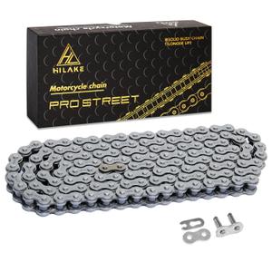 420H Motorcycle Chain 132 Links, Heavy Duty Reinforced Drive Chain, Rust-Resistant, Pre-Oiled, Standard Non O-Ring, Includes 4Pcs Master Link (420H-132L)