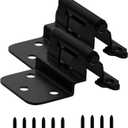 20 Pack 10 Pairs 3/8" Inset Kitchen Cabinet Door Hinges, Semi-Concealed Hinges, Self-Closing Cabinet Hinges with Mount Screws (Matte Black)