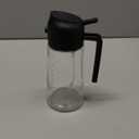 TrendPlain 16oz/470ml Glass Olive Oil Sprayer for Cooking – 2 in 1 Olive Oil Dispenser Bottle for Kitchen Gadgets and Air Fryer Accessories, Salad, BBQ - Black