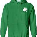 Arvilhill Mens Clover Hooded Patricks Ireland Green Print Hoodie Saint Patrick Long Sleeve Sweatshirt Lucky Party Shirt XL