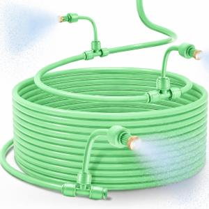 CARPATHEN Misters for Outside Patio with Flexible Rod Nozzles, 75 ft, Black