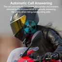 Motorcycle Helmet Bluetooth Headset 2 Way Intercom 550 Yards,HIFI Sound,Noise Cancellation,Music Share,1000mAh,Helmet Speakers Headphones FM,Easy to Connect/Use with Gloves,Waterproof,Voice Assistant