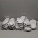 TravelWell Open Toe Terry Spa Slippers Bulk Hotel Unisex Slippers for Women and Men, White, 10 Pairs