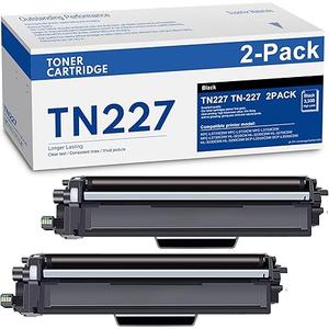 TN227 TN227BK High Yield Toner Cartridge, Replacement for Brother TN227 TN227BK TN223 TN 223BK for MFC-L3770CDW HL-L3290CDW HL-L3230CDW MFC-L3750CDW L3710CW L3210CW Printer (Black, 2Pack)