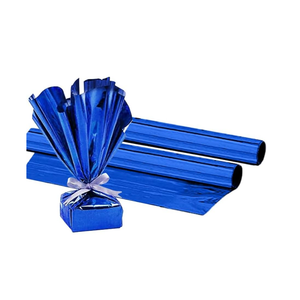 3 Pcs Gift Wrap Mylar Roll Metallic Royal Blue  24 Inches, Great for Gifts, Birthdays, Christmas, Baskets, Arts & Crafts