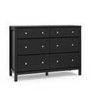 Storkcraft Horizon 6 Drawer Dresser (Black)  GREENGUARD Gold Certified Dresser for Nursery & Kids Room, Modern Storage with Interlocking Drawer System