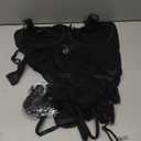 Lilosy Sexy Stocking Rhinestones Heart Garter Underwire Floral Mesh lace Sheer Babydoll Lingerie Teddy Bodysuit Skirt Set 4 XL