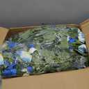 Yastouay Artificial Flowers for Outdoors, 8PCS Mixed Blue Artificial Petunias UV Resistant Fake Flowers, Realistic Outdoor Faux Silk Flowers Plants for Outside Garden Porch Patio Spring Summer Decor