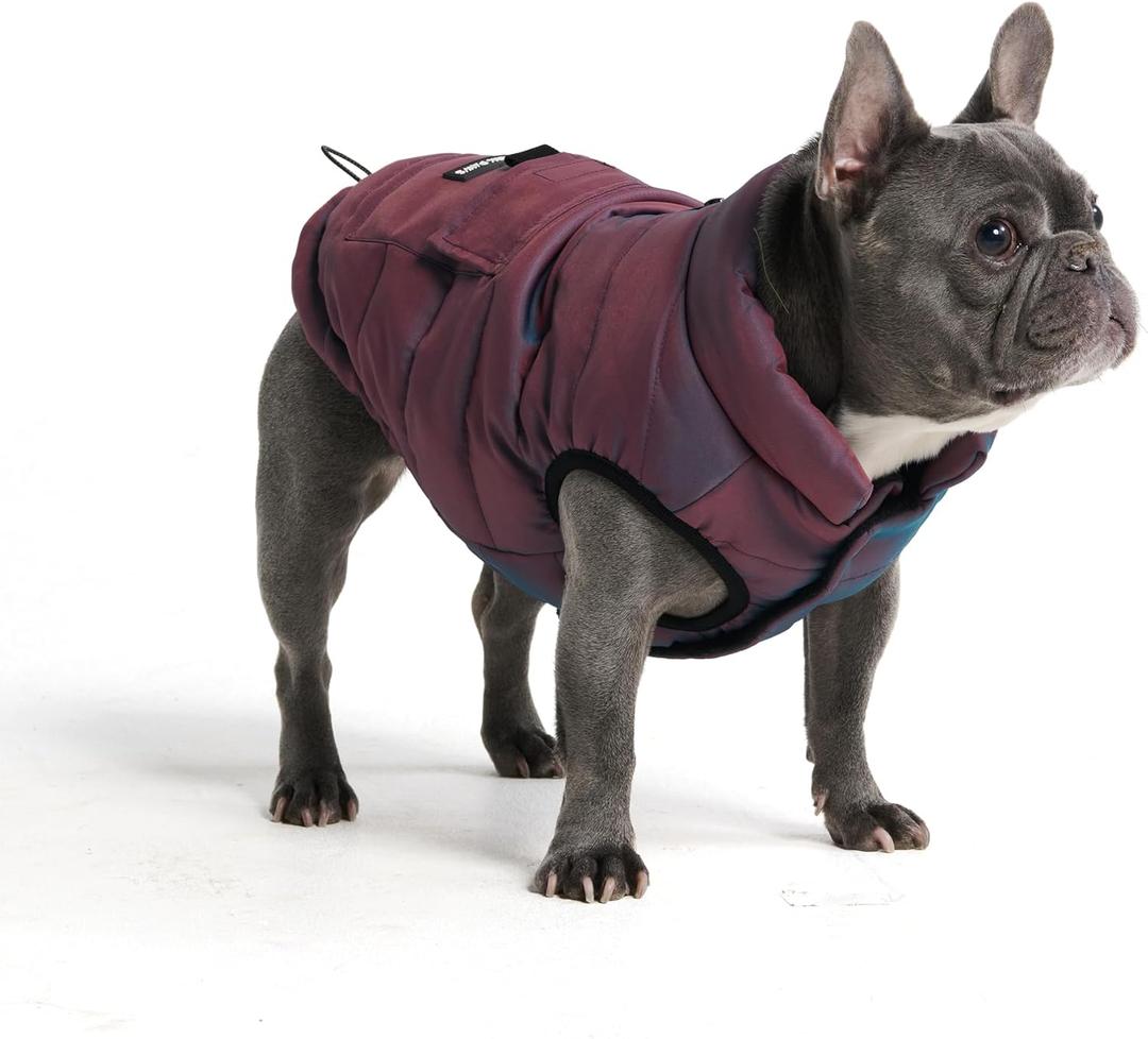 Spark Paws Dog Winter Jacket, Water-Resistant Coat, Warm Reflective Windproof Fleece-Interior, for Large Dogs - Cosmic - XL