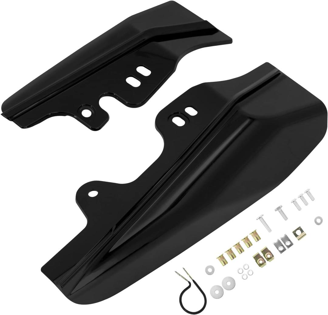 Motorcycle Mid Frame Air Heat Deflector Fits for Harley Touring Road King Electra Glide Street Glide Road Glide Ultra Classic 2001-2008 (Black)