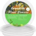 TITE 3 Pack Plant Saucer Heavy Large Planter Durable Thicker Plastic Plant Trays for Indoors and Outdoor,Plant Saucer Drip Trays, Transparent, 16 inch