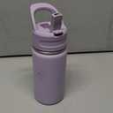 12oz Kids Water Bottle for School, Toddler Bottles with Straws, Stainless Steel Vacuum Insulated Water Bottle for Boys&Girls, Leak-Proof, BPA-Free, Purple