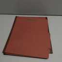 Amazon Basics Classification File Folder, 1 Divider, 2" Embedded Fasteners, Letter Size, 100% Recycled Material, Red, 10 Count