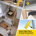 30 Foot High Ceiling Duster Kits with 4.7-24ft Heavy Duty Extension Pole, High Reach Duster for Cleaning,Microfiber Feather Duster,Cobweb Duster,Ceiling Fan Duster,Window Squeegee & Cleaner