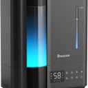 BREEZOME 8L Humidifiers for Bedroom, Warm & Cool Mist for Large Room Home, Top Fill Ultrasonic Humidifier, Humidity Sensor, Essential Oil, 60H Runtime, Quiet for Baby, Plants, Fast Relief
