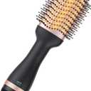 Hair Dryer Brush Blow Dryer Brush in One, 4-in-1 Ionic Hair Dryer Brush and Styler Volumizer with 3.2" Oval Barrel, 33000RPM High-Speed Motor, Hot Air Straightener Brush, All Hair Types, MS-D07A (Rose Gold)
