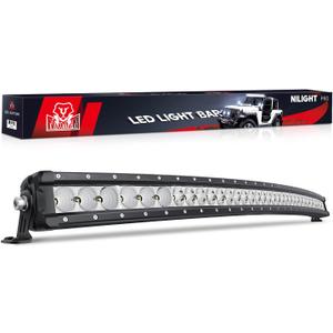Nilight Curved LED Light Bar 42 Inch 165 W Flood Spot Combo Beam 16500LM P8/5W Chips Offroad Driving Single Row Slim Lights IP68 for UTV Truck RZR SUV ATV Boat