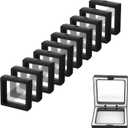 10 Pack Jewelry Gift Boxes 2.75 x 2.75 x 0.78 Inch Transparent Jewelry Box,Small Gift Boxes for Jewelry Earrings Necklaces Handmade Bangles Bracelets(Black and white)