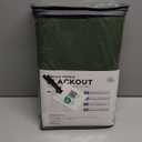 100% Blackout Shield Linen Blackout Curtains for Bedroom 84 Inches Long, Back Tab/Rod Pocket Living Room Drapes, Thermal Insulated Blackout Curtains 2 Panels Set, 50" W x 84" L, Moss Green