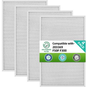 203369 F50F F300 12.5 x 20 Pre Filter Compatible with Honeywell Air Cleaner 203369 F50E1349 F50E1331 F50E1067 F50F1057 F50A1116 F50F1040 Reusable (4-pack)