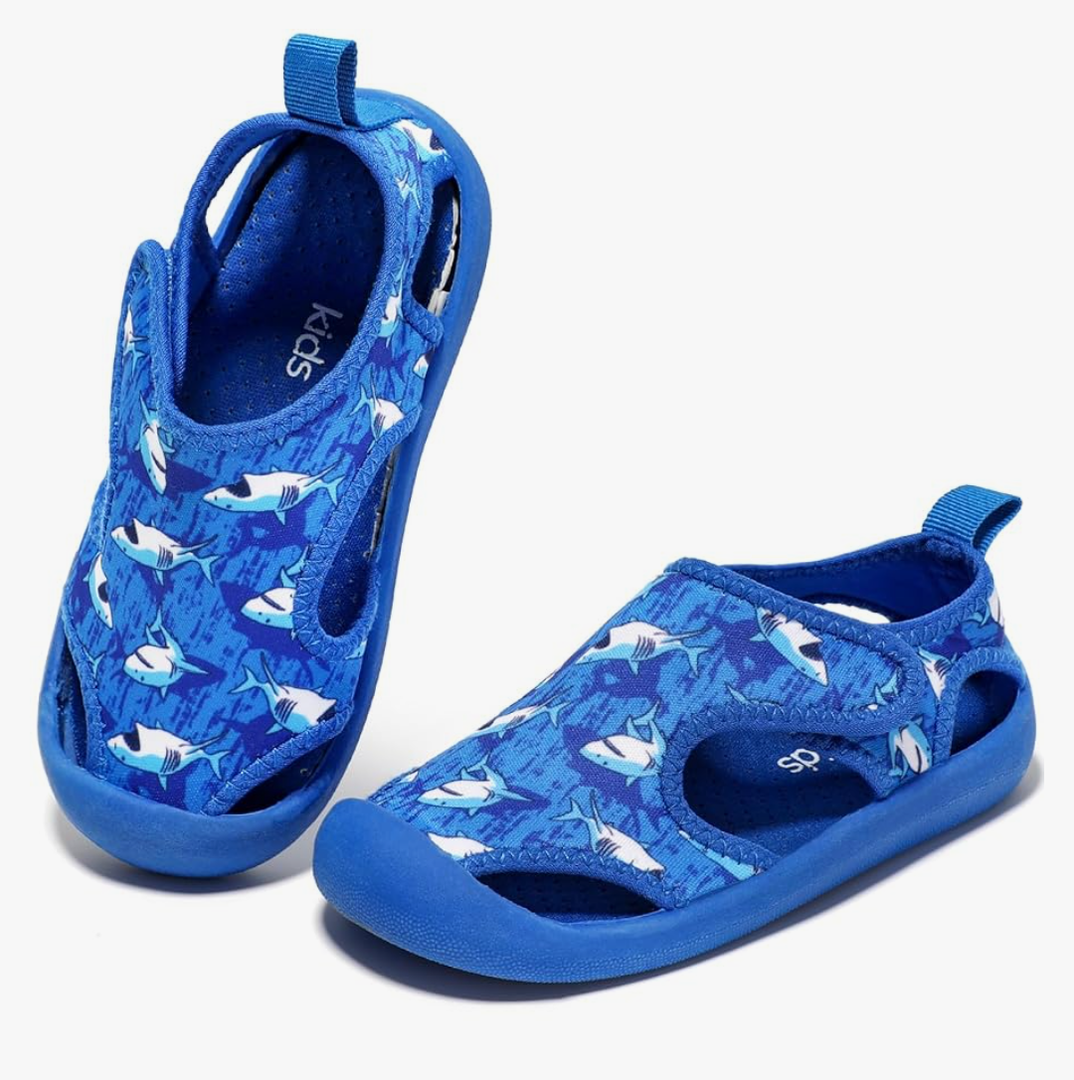 Boys Girls Water Shoes Quick-Dry Cute Beach Swim Pool Shoes, 12