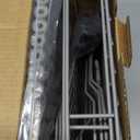 5 Tier Floor Standing Corner Shower Caddy Organizer Shelf with Hooks, Bathroom Shelves Stand Rack, Gray