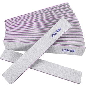 Nail Files (12 Pack), 100/180 Grit Emery Boards Nail File for Natural Nails and Acrylic Nails, Double Sided Emory Boards limas para unas acrilicas Profesional Fingernail Filer Reusable Manicure Gray Nail Files (12 Pack), 100/180 Grit Emery Boards Nail File for Natural Nails and Acrylic Nails, Double Sided Emory Boards limas para unas acrilicas Profesional Fingernail Filer Reusable Manicure Gray