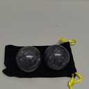 Learay 2Pcs Baoding Balls, Baoding Balls for Hand Therapy, Chinese Health Exercise Massage Balls with Carry Pouch for Stress Relief Meditation Ball(Gray/1.57 inch)