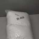 MINUPWELL Knee Pillow for Side Sleepers, 4" Leg Pillow for Side Sleeping, 100% Cotton Fabric Pillow for Between Knees While Sleeping - High Support Alternative for Relieving Leg, Back, and Knee Pain (White)