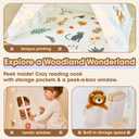 Teepee Tent for Kids with Lights, Kids Play Tent Indoor with Thicked Mat & Dream Catcher, Toddler Tent with Storage Pockets and Mesh Window for Reading Nook and Imaginative Games