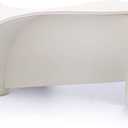 Polmart Modern Necklace Display Bust (White Leatherette, 10 H)