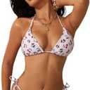 SOLY HUX Women's 3 Piece Tie Dye Bikini Set Swimsuit with Sarongs Cover Ups Beach Skirt Bathing Suit, S